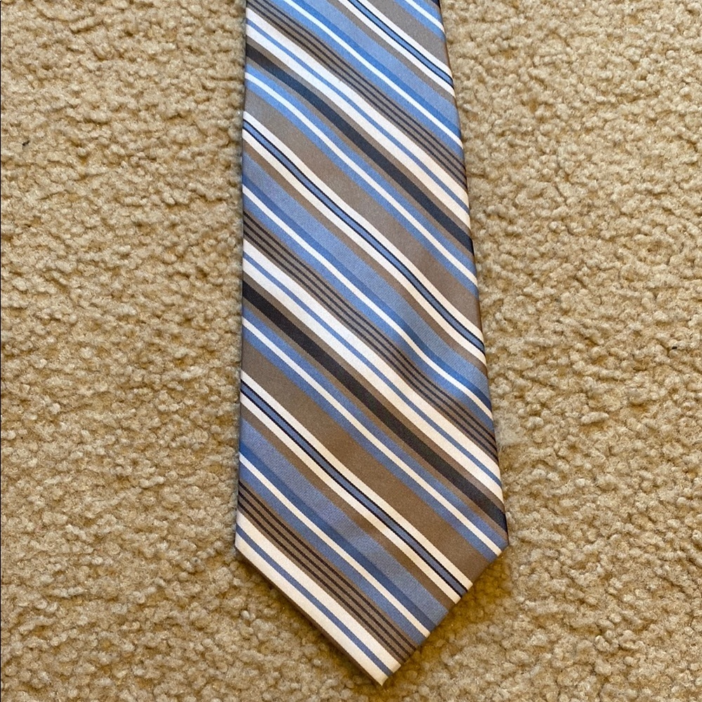 Striped Blue and Gray Men's Tie